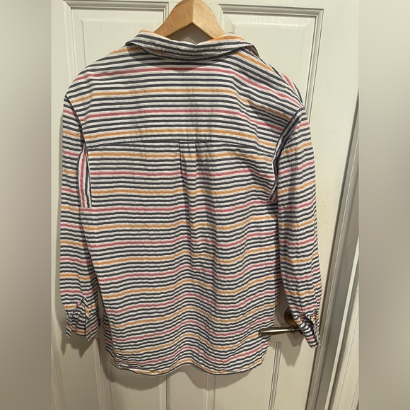 JMcLaughlin Multicolor Striped Shirt 100% Cotton Size M - Picture 7 of 7